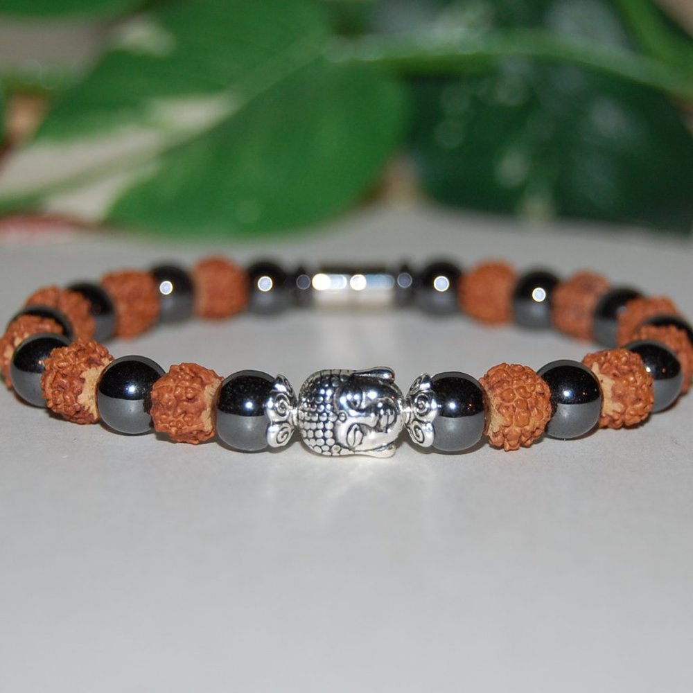 Buddha Bracelet,Rudraksha Bracelet,Yoga Bracelet,Mala Buddhist Bracelet,Rudraksh